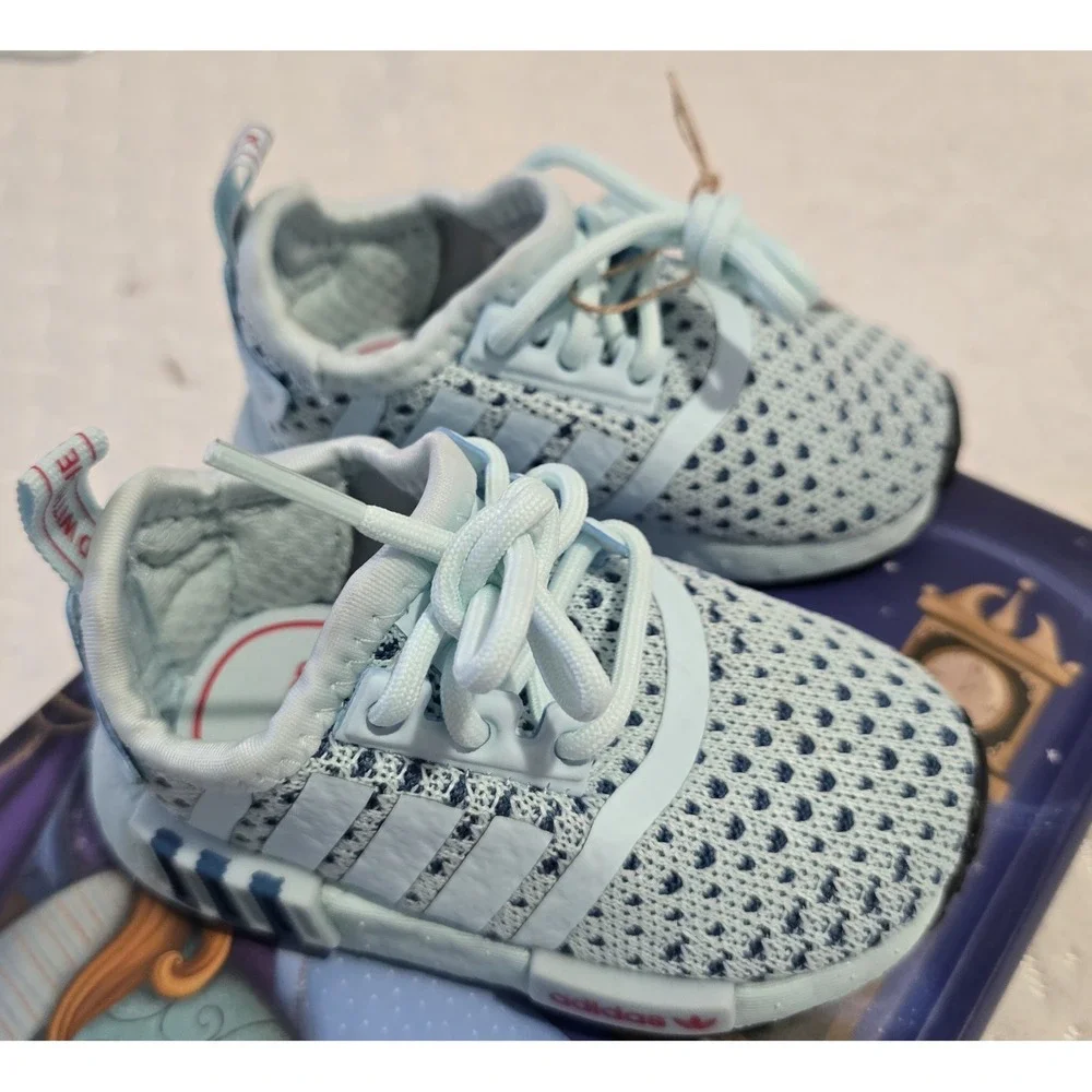 Adidas Originals Infant Running Shoes In An 'Almost Blue' Colorway. Size 4K NWT